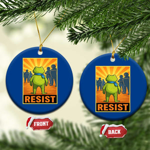 Resist Frog Graphic Ceramic Ornament Protest Stand Against Fascism TS02 1pc Blue Print Your Wear