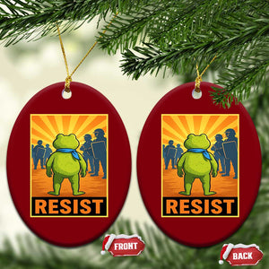 Resist Frog Graphic Ceramic Ornament Protest Stand Against Fascism TS02 Print Your Wear