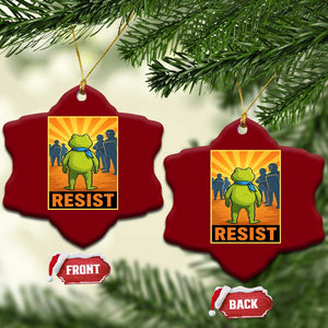 Resist Frog Graphic Ceramic Ornament Protest Stand Against Fascism TS02 Print Your Wear