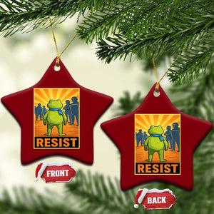 Resist Frog Graphic Ceramic Ornament Protest Stand Against Fascism TS02 Print Your Wear