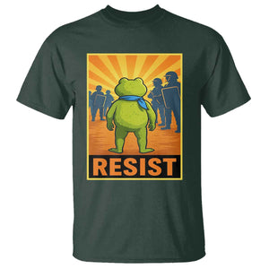 Resist Frog Graphic T Shirt Protest Stand Against Fascism TS02 Dark Forest Green Print Your Wear