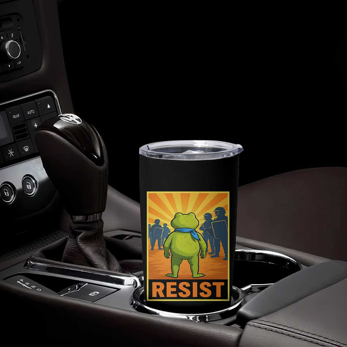 Resist Frog Graphic Tumbler Cup Protest Stand Against Fascism TS02 Print Your Wear