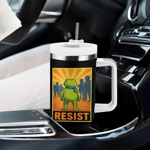 Resist Frog Graphic Tumbler With Handle Protest Stand Against Fascism TS02 Print Your Wear