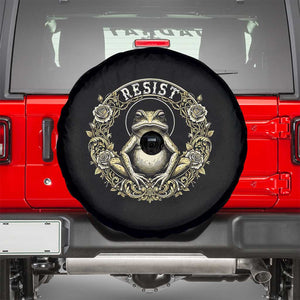 Zen Frog Resist Spare Tire Cover Sacred Resistance Protest Ornate Style Graphic TS02 Black Print Your Wear