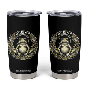 Zen Frog Resist Tumbler Cup Sacred Resistance Protest Ornate Style Graphic TS02 Black Print Your Wear