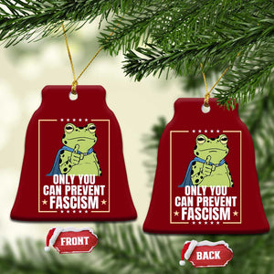 Only You Can Prevent Fascism Patriotic Frog Ceramic Ornament Resist Protest Poster TS02 Print Your Wear