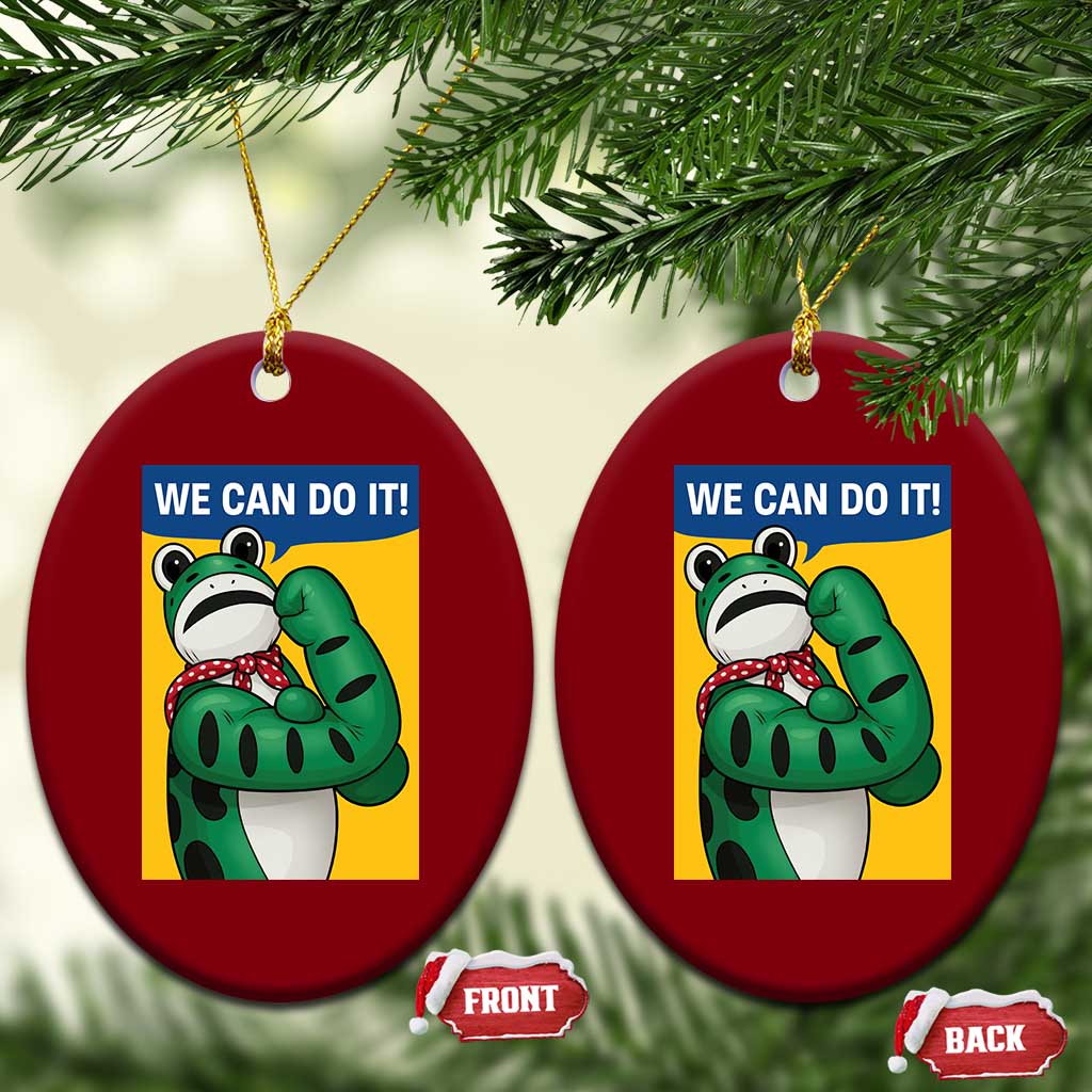 We Can Do It Rosie Frog Ceramic Ornament Resist Protest Parody Feminist Retro Poster TS02 Print Your Wear