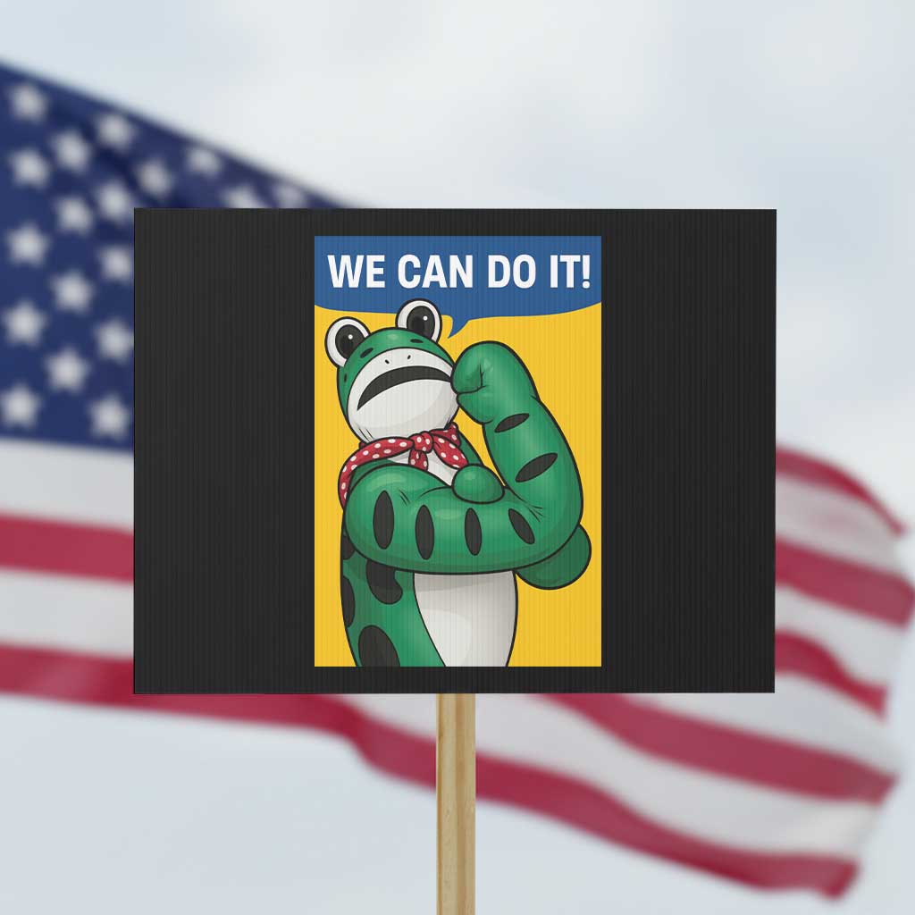 We Can Do It Rosie Frog Protest Sign Resist Protest Parody Feminist Retro Poster TS02 Horizontal 18