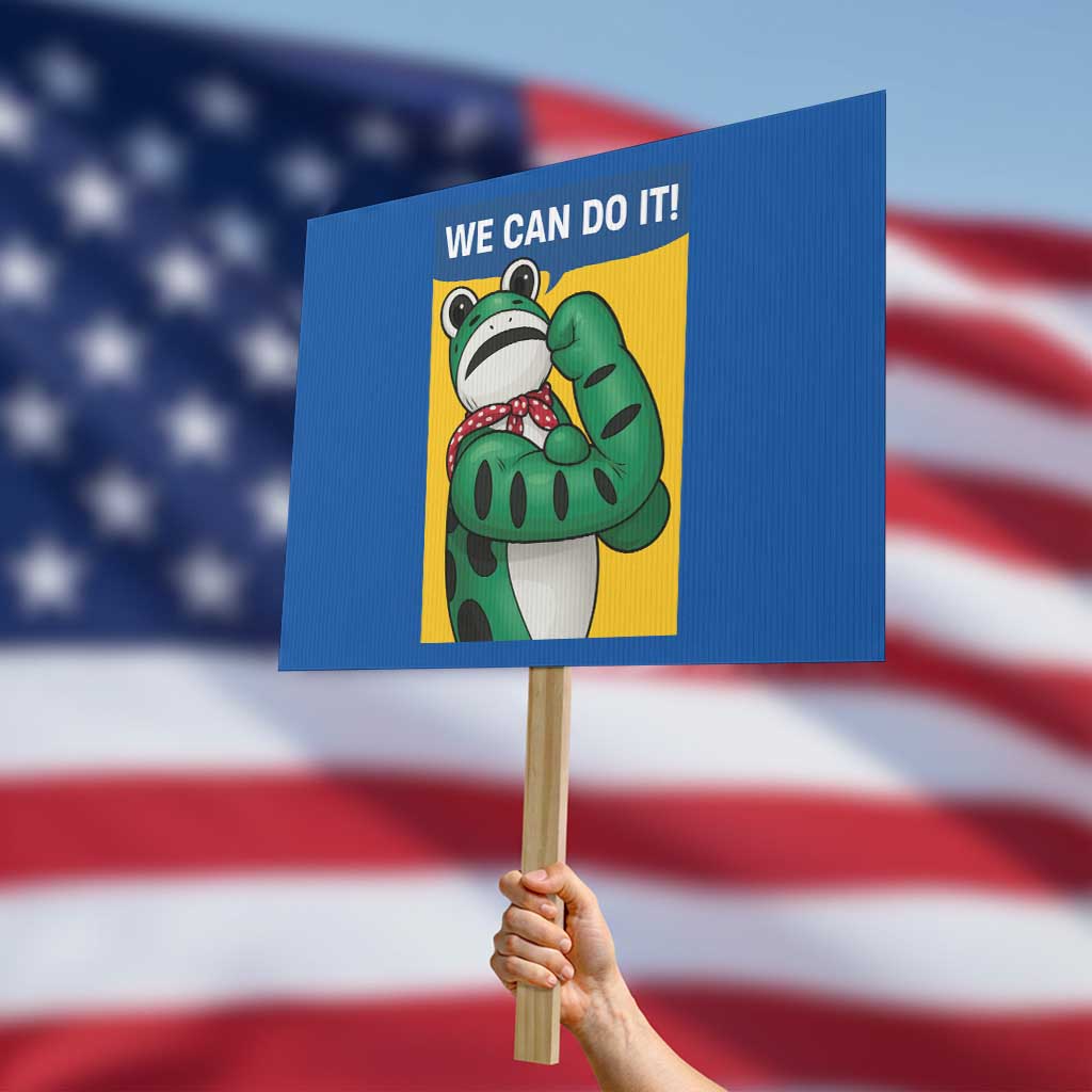 We Can Do It Rosie Frog Protest Sign Resist Protest Parody Feminist Retro Poster TS02 Horizontal 18