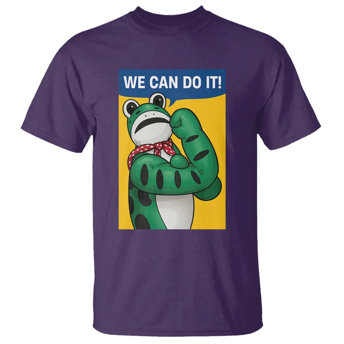 We Can Do It Rosie Frog T Shirt Resist Protest Parody Feminist Retro Poster TS02 Purple Print Your Wear