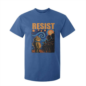 Starry Night Resist Frog T Shirt For Kid Resistance Protest Surreal Art Graphic TS02 Royal Blue Print Your Wear
