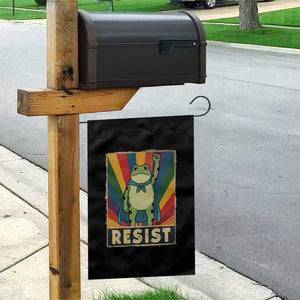 Rainbow Resist Frog Garden Flag Portland Pride and Protest Resistance TS02 Print Your Wear