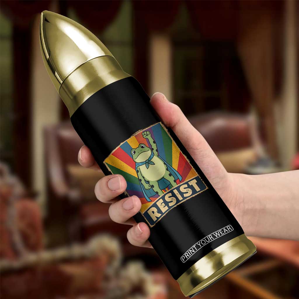 Rainbow Resist Frog Bullet Tumbler Portland Pride and Protest Resistance TS02 Print Your Wear