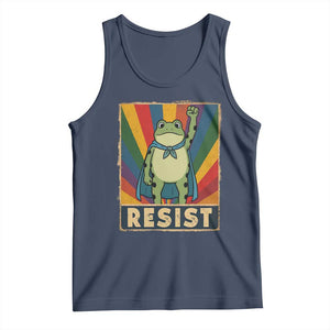 Rainbow Resist Frog Tank Top Portland Pride and Protest Resistance TS02 Navy Print Your Wear