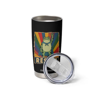 Rainbow Resist Frog Tumbler Cup Portland Pride and Protest Resistance TS02 Print Your Wear