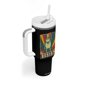 Rainbow Resist Frog Tumbler With Handle Portland Pride and Protest Resistance TS02 Print Your Wear