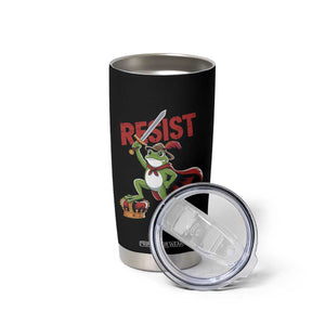 Sword Wielding Frog Resistance Tumbler Cup Resist Protest No Kings TS02 Print Your Wear