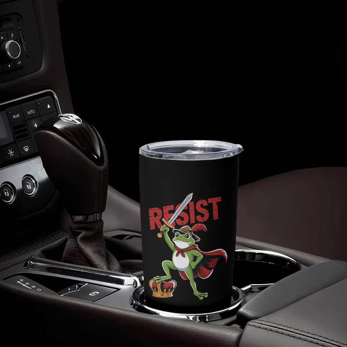 Sword Wielding Frog Resistance Tumbler Cup Resist Protest No Kings TS02 Print Your Wear