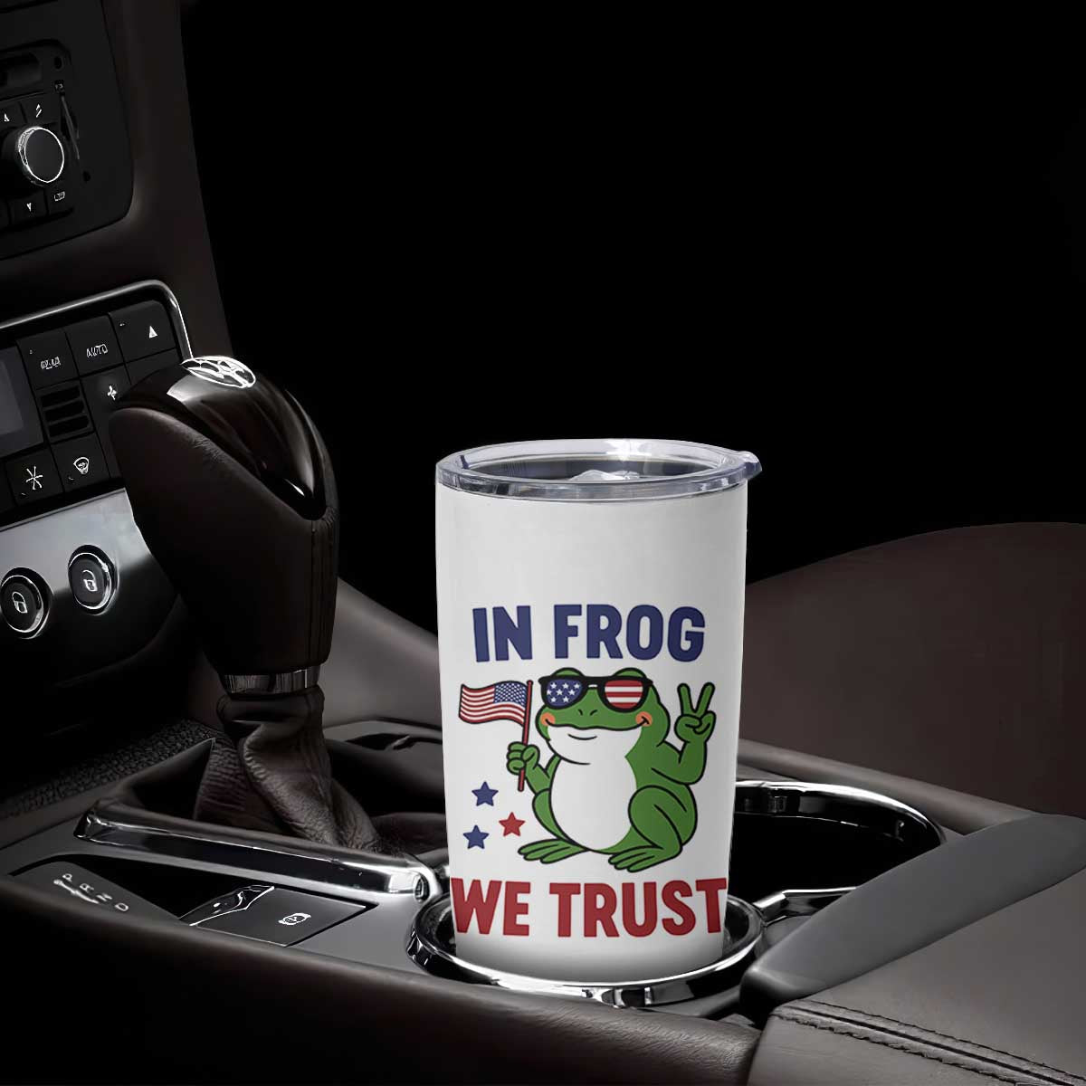 In Frog We Trust Tumbler Cup Patriotic Portland Frogs Protest TS02 Print Your Wear