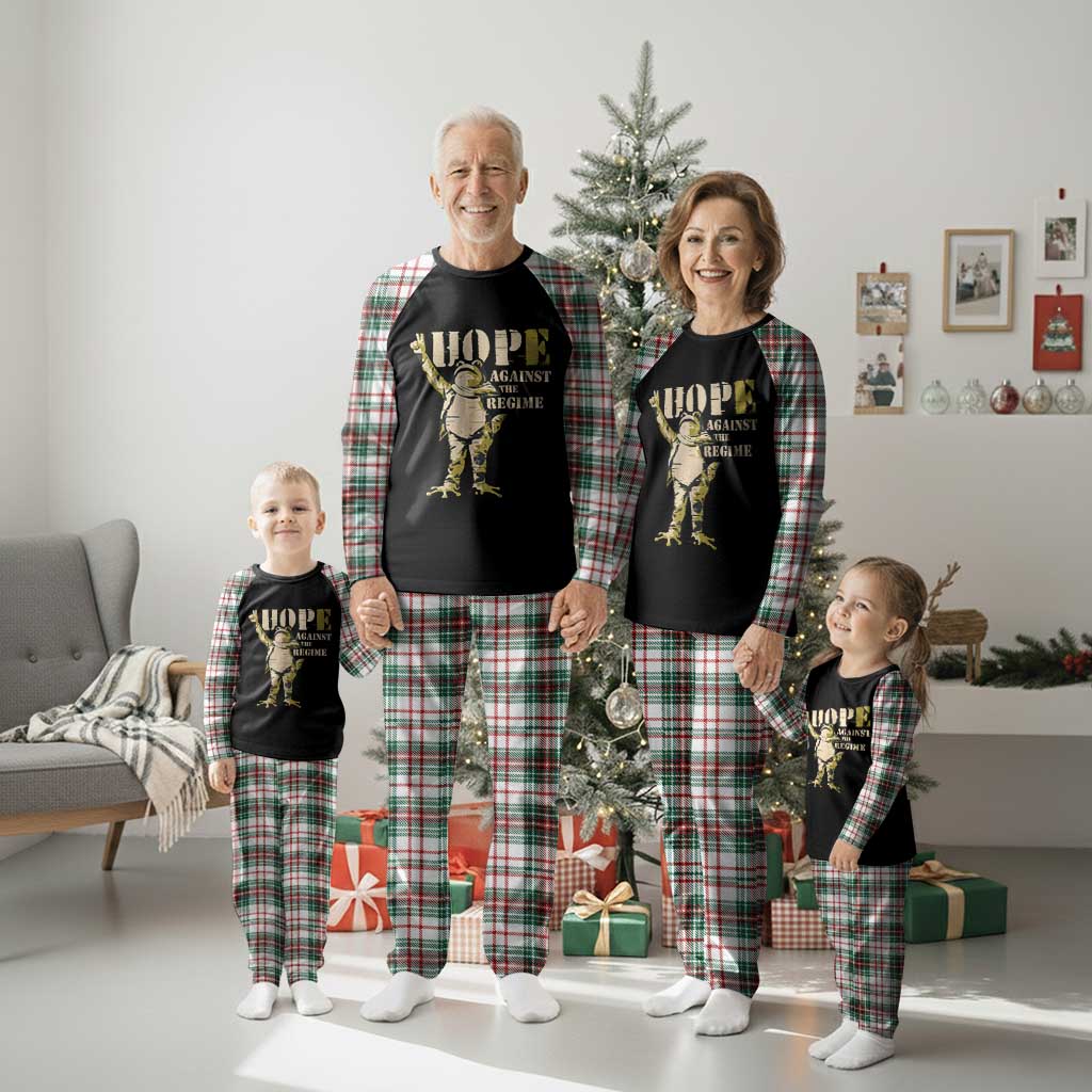 Stencil Protest Frog Plaid Pajama Set Hope Against the Regime Portland Inflatable Resistance TS02 Christmas Plaid Print Your Wear