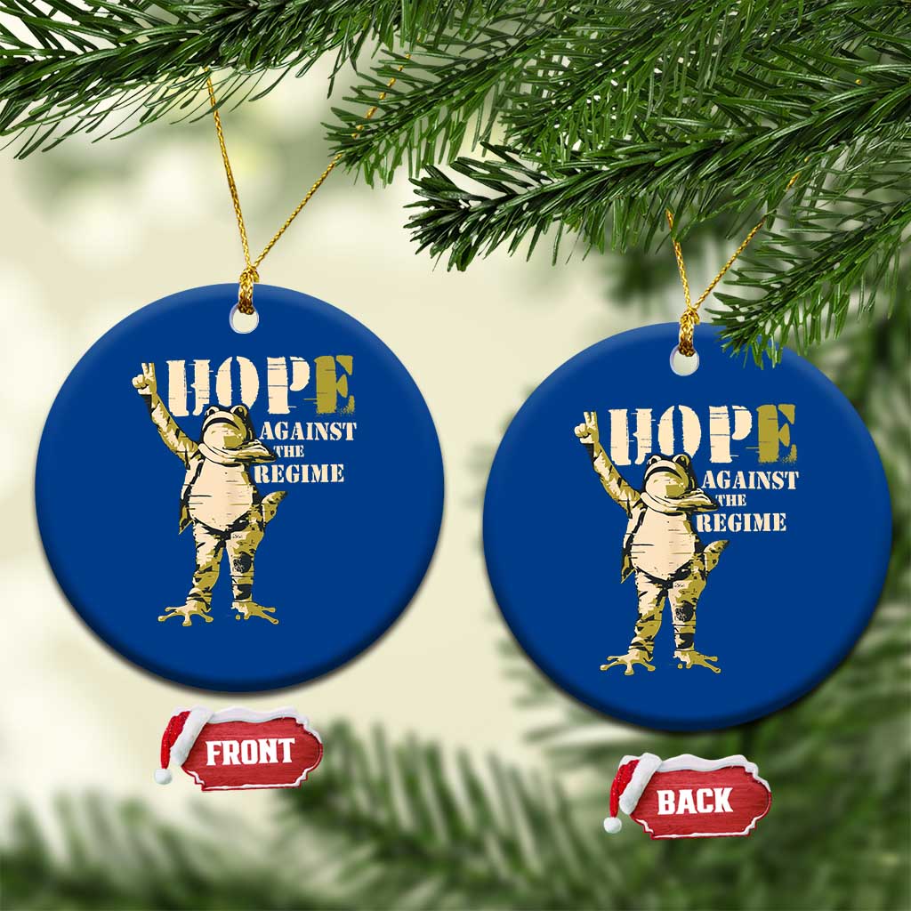 Stencil Protest Frog Ceramic Ornament Hope Against the Regime Portland Inflatable Resistance TS02 1pc Blue Print Your Wear