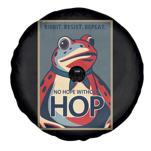 No Hope Without Hop Spare Tire Cover Ribbit Resist Repeat Resistance Frog Protest Pop Art Graphic TS02 Print Your Wear