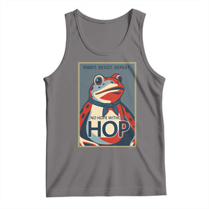 No Hope Without Hop Tank Top Ribbit Resist Repeat Resistance Frog Protest Pop Art Graphic TS02 Deep Heather Print Your Wear