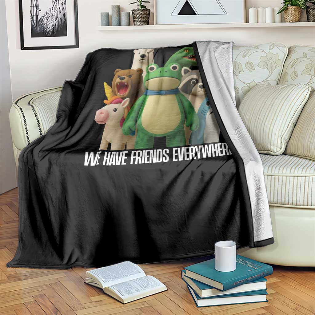 United Mascots Protest Throw Blanket We Have Friends Everywhere TS02 Print Your Wear