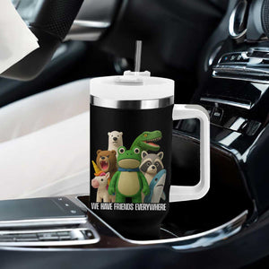 United Mascots Protest Tumbler With Handle We Have Friends Everywhere TS02 Print Your Wear
