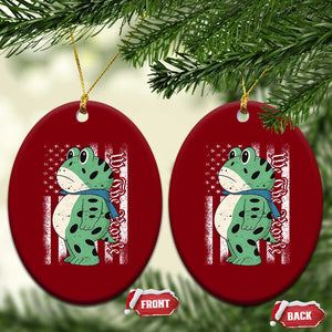 We The People Portland Frog Ceramic Ornament Patriotic Protest American Flag TS02 Print Your Wear