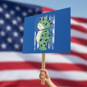 We The People Portland Frog Protest Sign Patriotic Protest American Flag TS02 Horizontal 18" × 24" Blue Print Your Wear