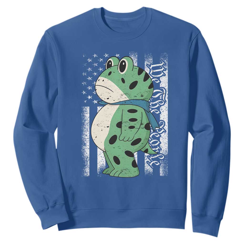 We The People Portland Frog Sweatshirt Patriotic Protest American Flag TS02 Royal Blue Print Your Wear
