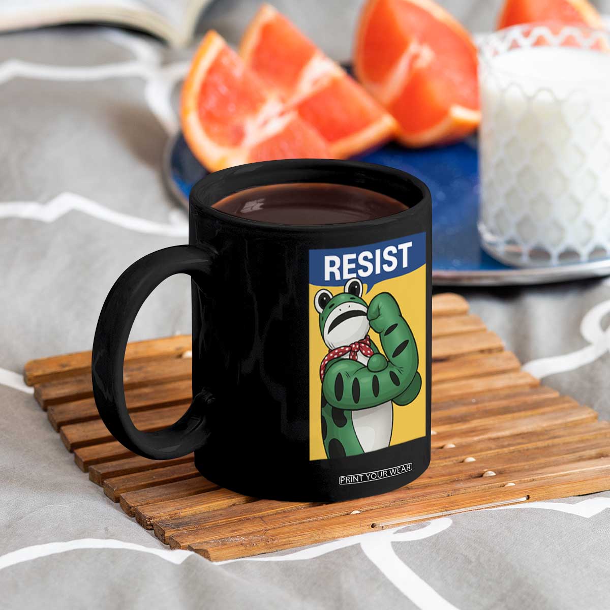 Resist Rosie Frog Coffee Mug Protest Parody Feminist Retro Poster TS02 Print Your Wear