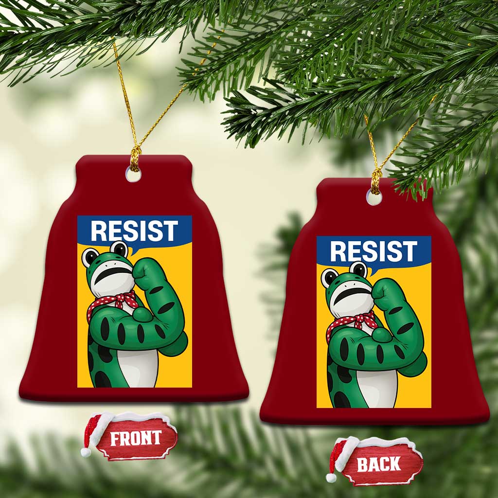 Resist Rosie Frog Ceramic Ornament Protest Parody Feminist Retro Poster TS02 Print Your Wear