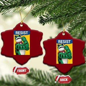 Resist Rosie Frog Ceramic Ornament Protest Parody Feminist Retro Poster TS02 Print Your Wear