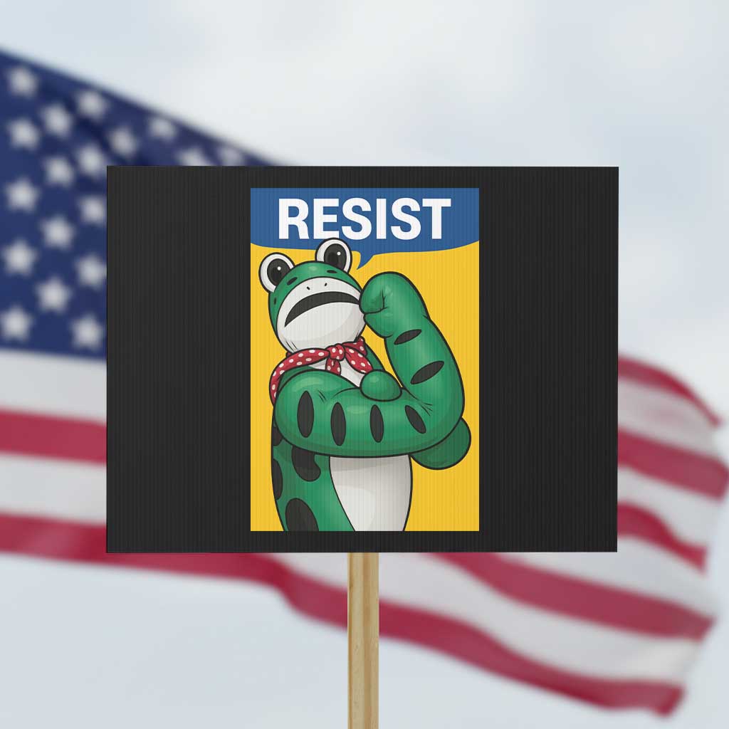 Resist Rosie Frog Protest Sign Protest Parody Feminist Retro Poster TS02 Horizontal 18