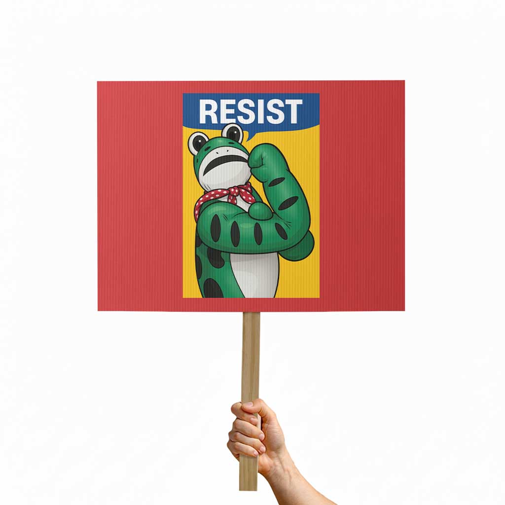 Resist Rosie Frog Protest Sign Protest Parody Feminist Retro Poster TS02 Horizontal 18
