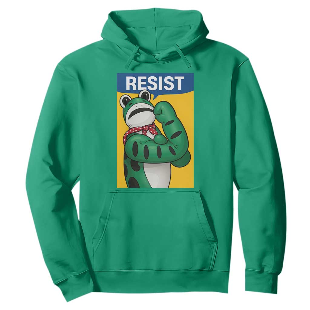 Resist Rosie Frog Hoodie Protest Parody Feminist Retro Poster TS02 Irish Green Print Your Wear