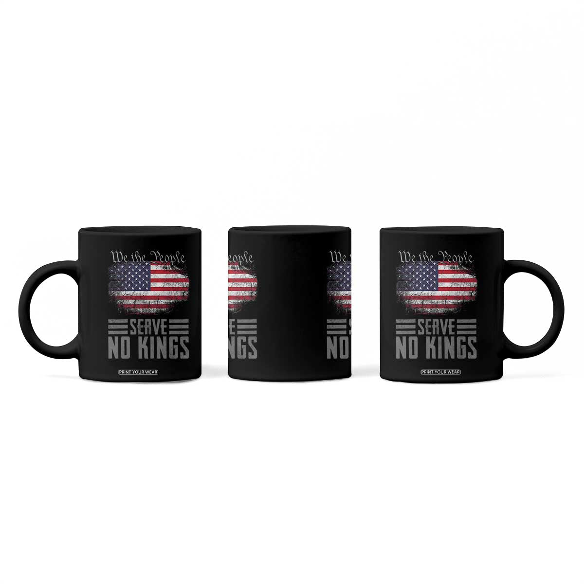 We The People Serve No Kings Coffee Mug Patriotic Eagle American Flag TS02 Print Your Wear