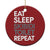 Eat Sleep Skibidi Toilet Repeat Christmas Ornament Funny Gen Alpha Slang TS02 Print Your Wear