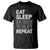 Eat Sleep Skibidi Toilet Repeat T Shirt Funny Gen Alpha Slang TS02 Black Print Your Wear