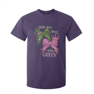 Green and Pink Coquette Bow T Shirt For Kid Pink Goes Good With Green TS02 Purple Print Your Wear