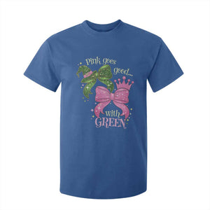 Green and Pink Coquette Bow T Shirt For Kid Pink Goes Good With Green TS02 Royal Blue Print Your Wear