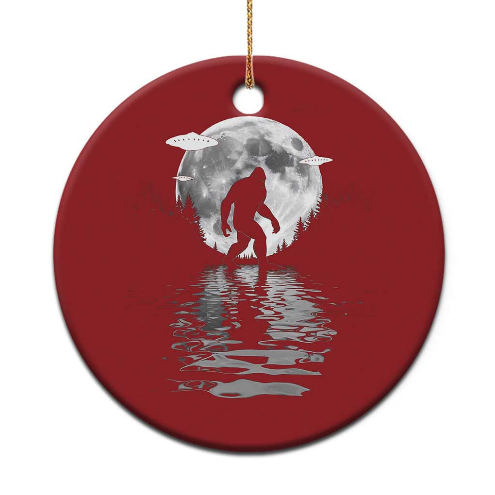 Bigfoot Christmas Ornament Sasquatch Under The Moon Cryptid TS02 Print Your Wear