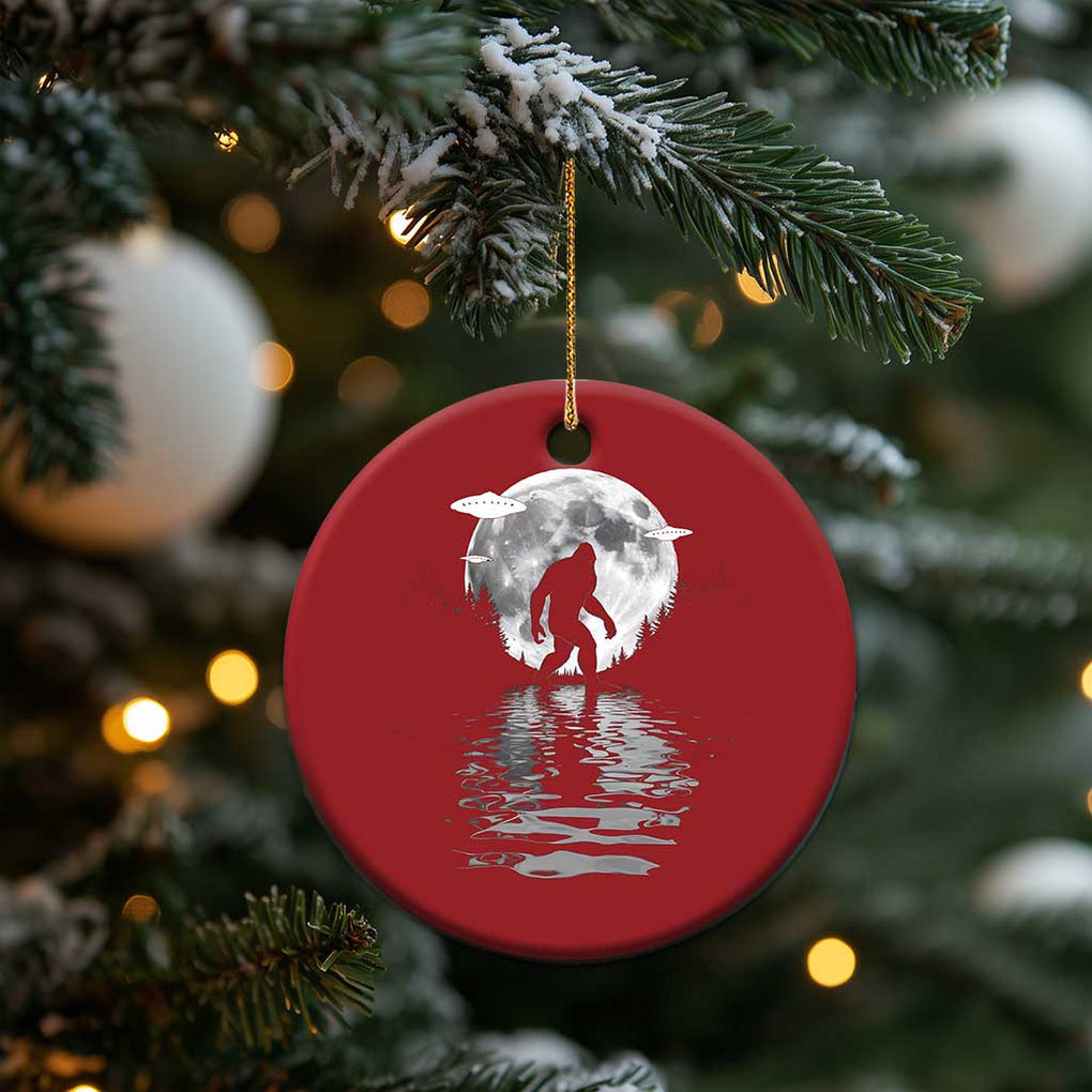 Bigfoot Christmas Ornament Sasquatch Under The Moon Cryptid TS02 Print Your Wear