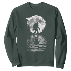 Bigfoot Sweatshirt Sasquatch Under The Moon Cryptid TS02 Dark Forest Green Print Your Wear