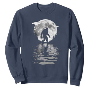 Bigfoot Sweatshirt Sasquatch Under The Moon Cryptid TS02 Navy Print Your Wear