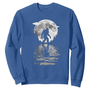 Bigfoot Sweatshirt Sasquatch Under The Moon Cryptid TS02 Royal Blue Print Your Wear