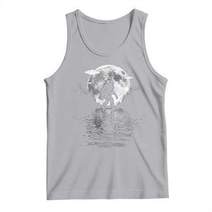 Bigfoot Tank Top Sasquatch Under The Moon Cryptid TS02 Athletic Heather Print Your Wear