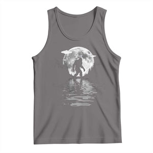 Bigfoot Tank Top Sasquatch Under The Moon Cryptid TS02 Deep Heather Print Your Wear